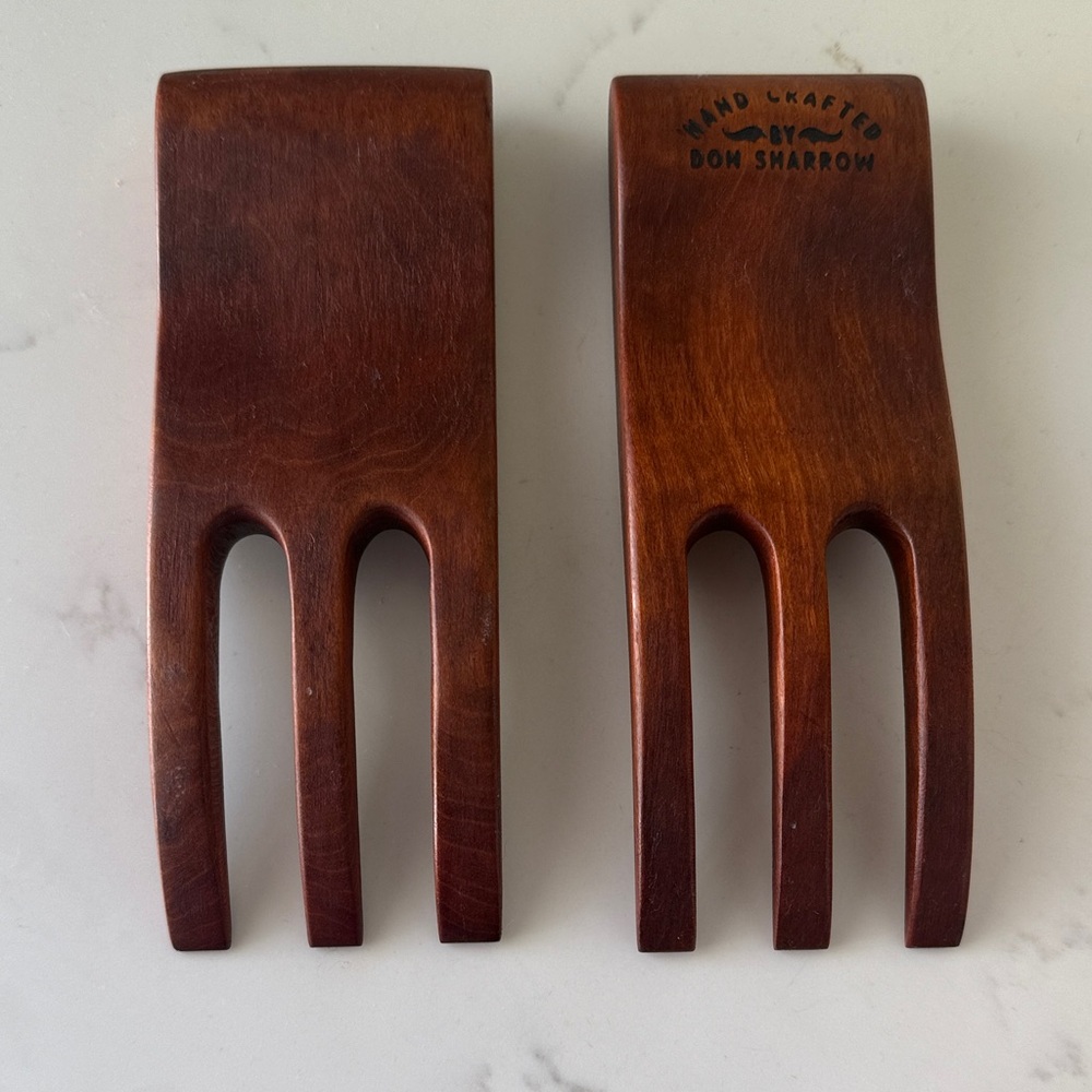 Wooden Salad Tongs Handmade by Don Sharron